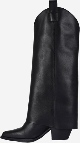 Bottes 'Natasha' GISEL MOIRE en noir : devant