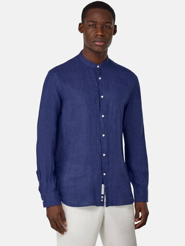 Boggi Milano Regular fit Overhemd in Blauw: voorkant