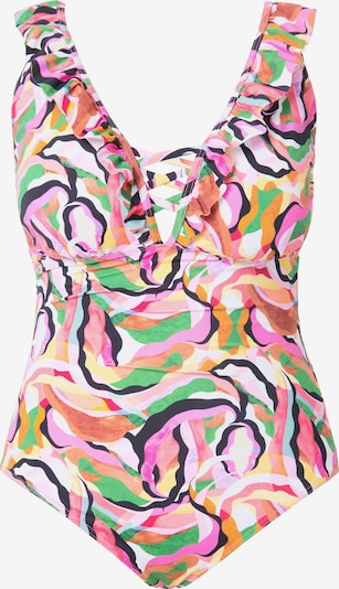 Studio Untold Badeanzug in blau / gelb / grün / perlweiß, Produktansicht