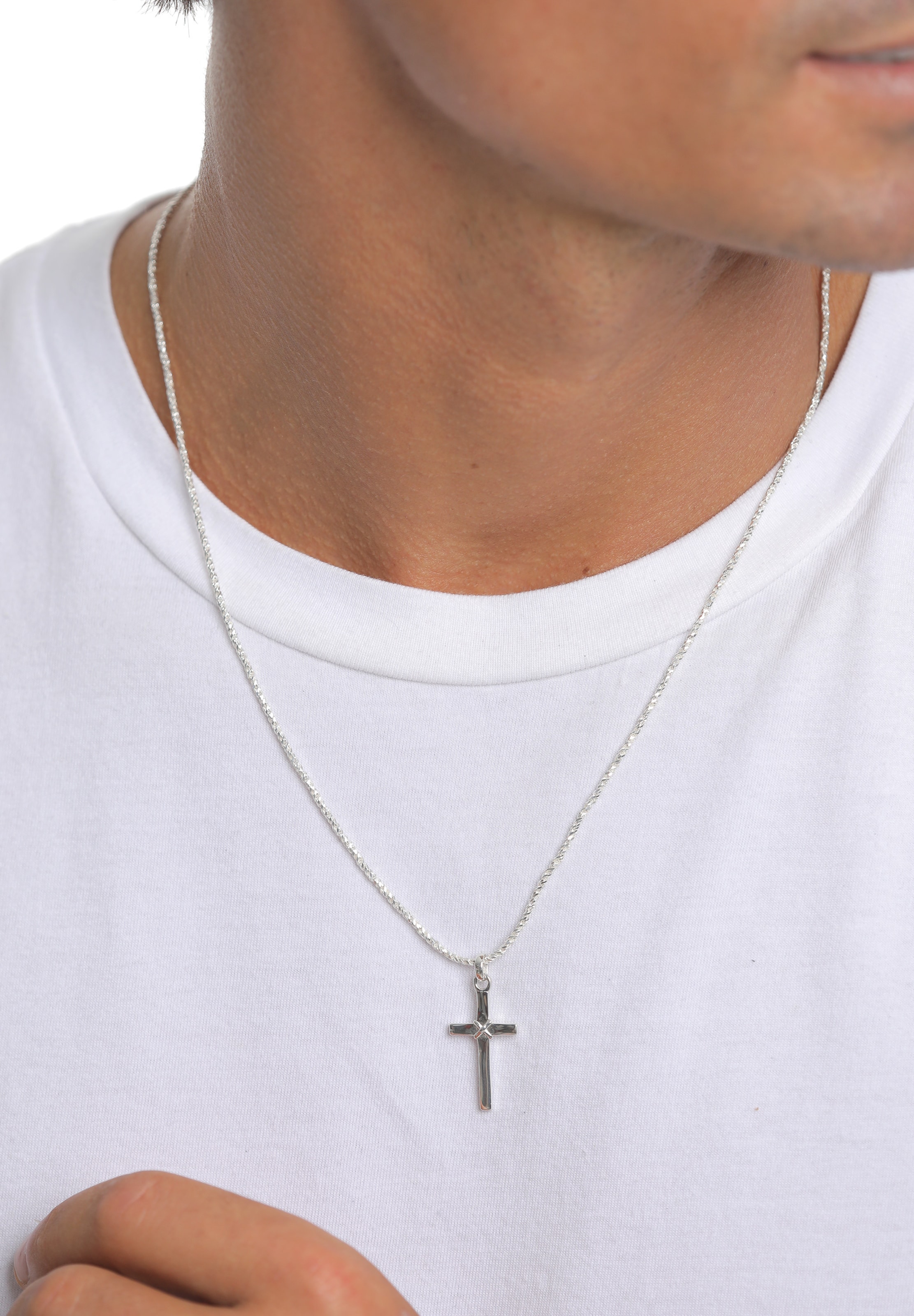 KUZZOI Lánc 'Kreuz' - ezüst