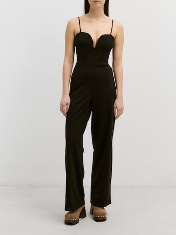 Tuta jumpsuit 'Roxana' di EDITED in nero: frontale