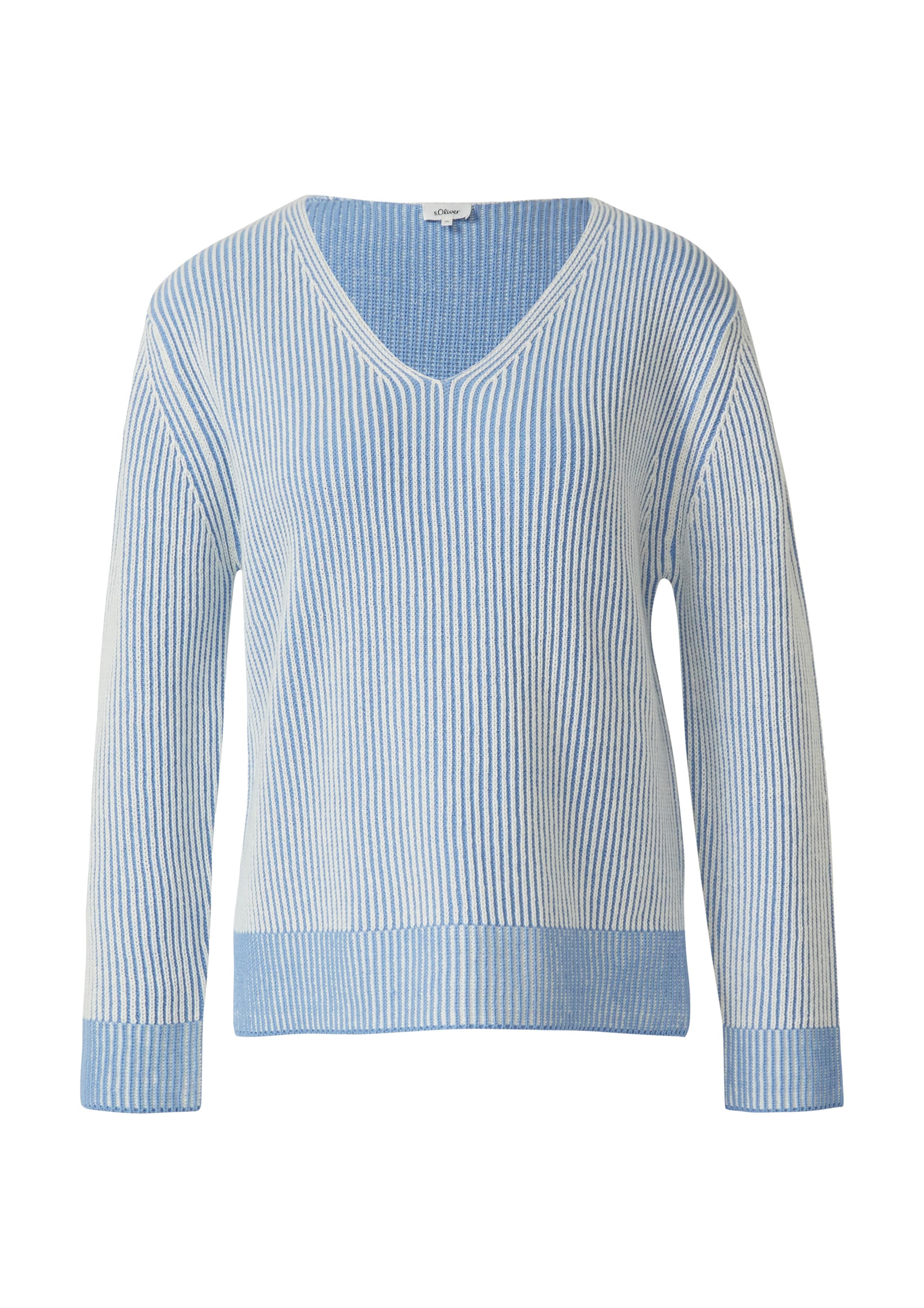 s.Oliver Trui in de kleur Royal blue/koningsblauw / Wolwit, Productweergave