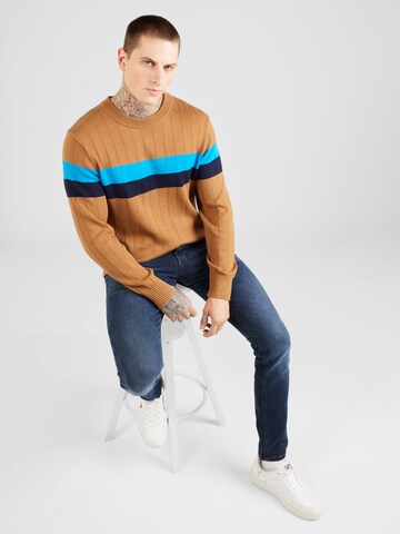 TOMMY HILFIGER Pullover in Braun