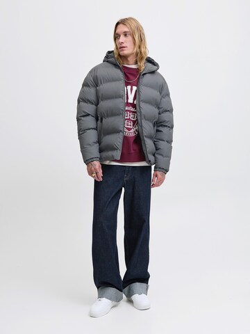 Veste d’hiver JACK & JONES en gris : devant