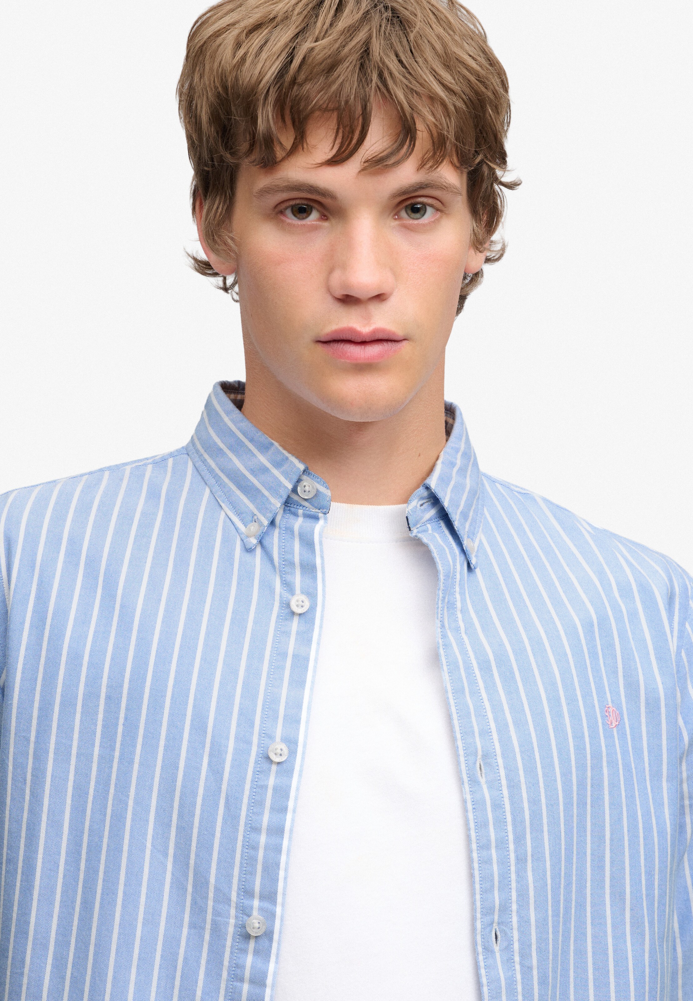 Superdry & Co Slim fit Button Up Shirt in Blue