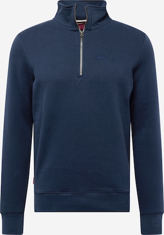 Superdry Sweatshirt 'ESSENTIAL' in Blue: front