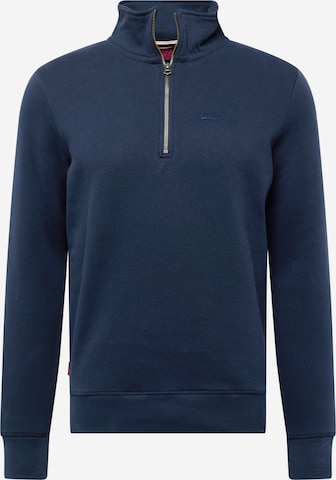 Superdry Sweatshirt 'ESSENTIAL' in Blauw: voorkant