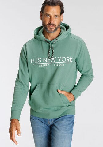 H.I.S Sweatshirt in Green: front