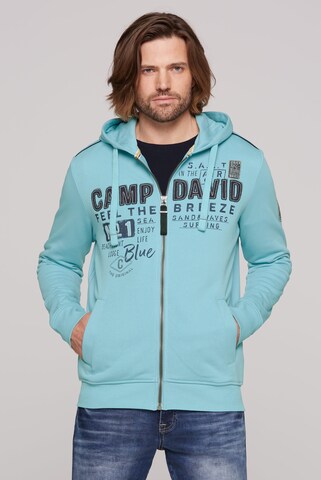 CAMP DAVID Sweatjacke in Blau: Vorderseite