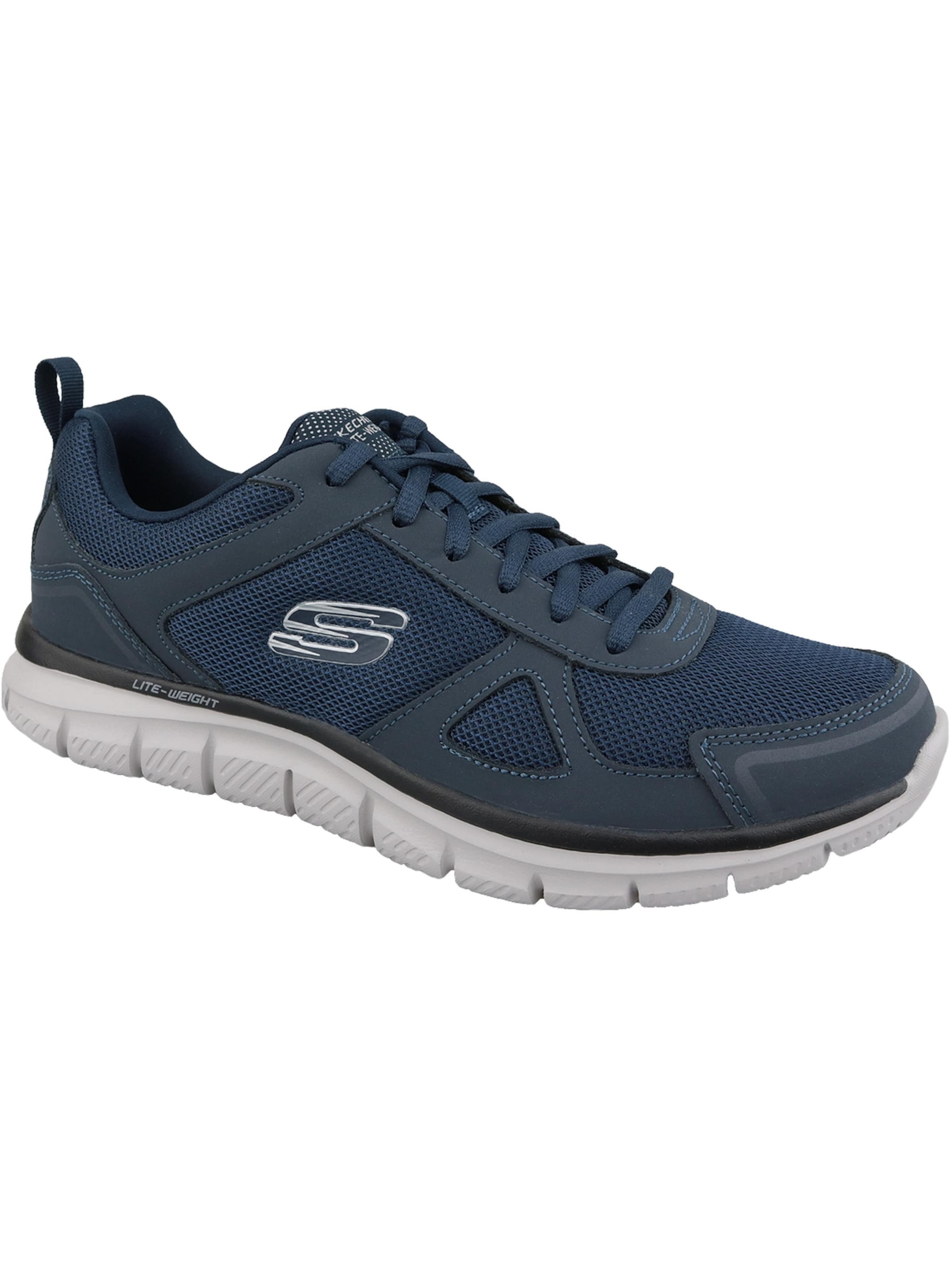 SKECHERS Platform trainers 'Track' in Blue: front