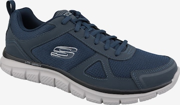 SKECHERS Platform trainers 'Track' in Blue: front