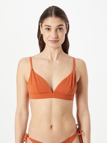 A LOT LESS Triangle Bikini Top 'Jara' in Orange: front