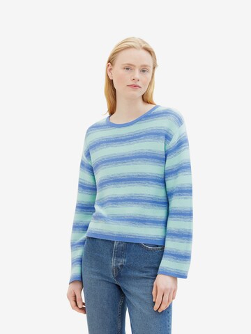 TOM TAILOR DENIM Sweater in Blue: front