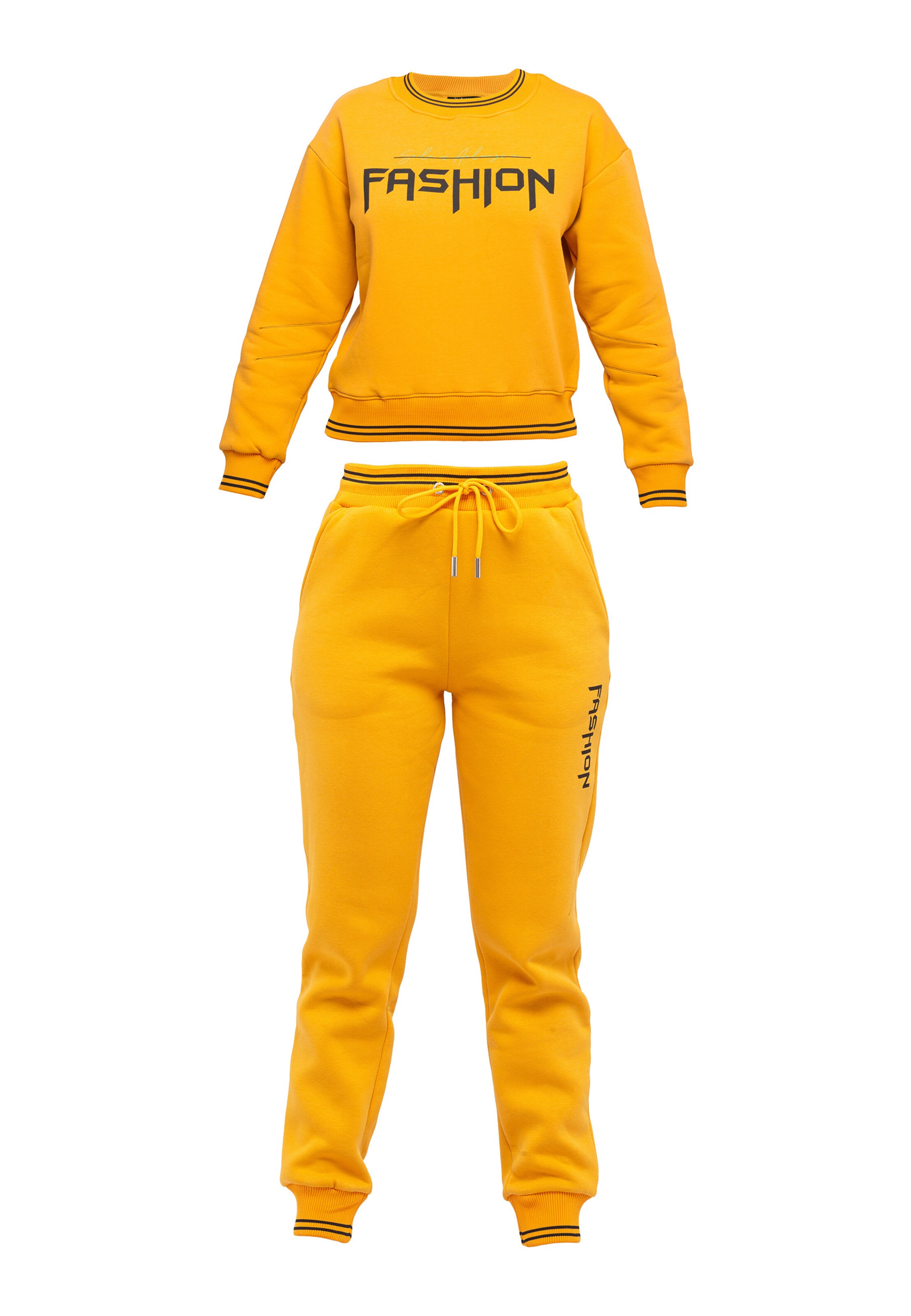 Tom Barron Jogginganzug in gelb / schwarz, Produktansicht