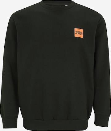 Jack & Jones PlusSweater majica 'JJBRANDY' - zelena boja: prednji dio