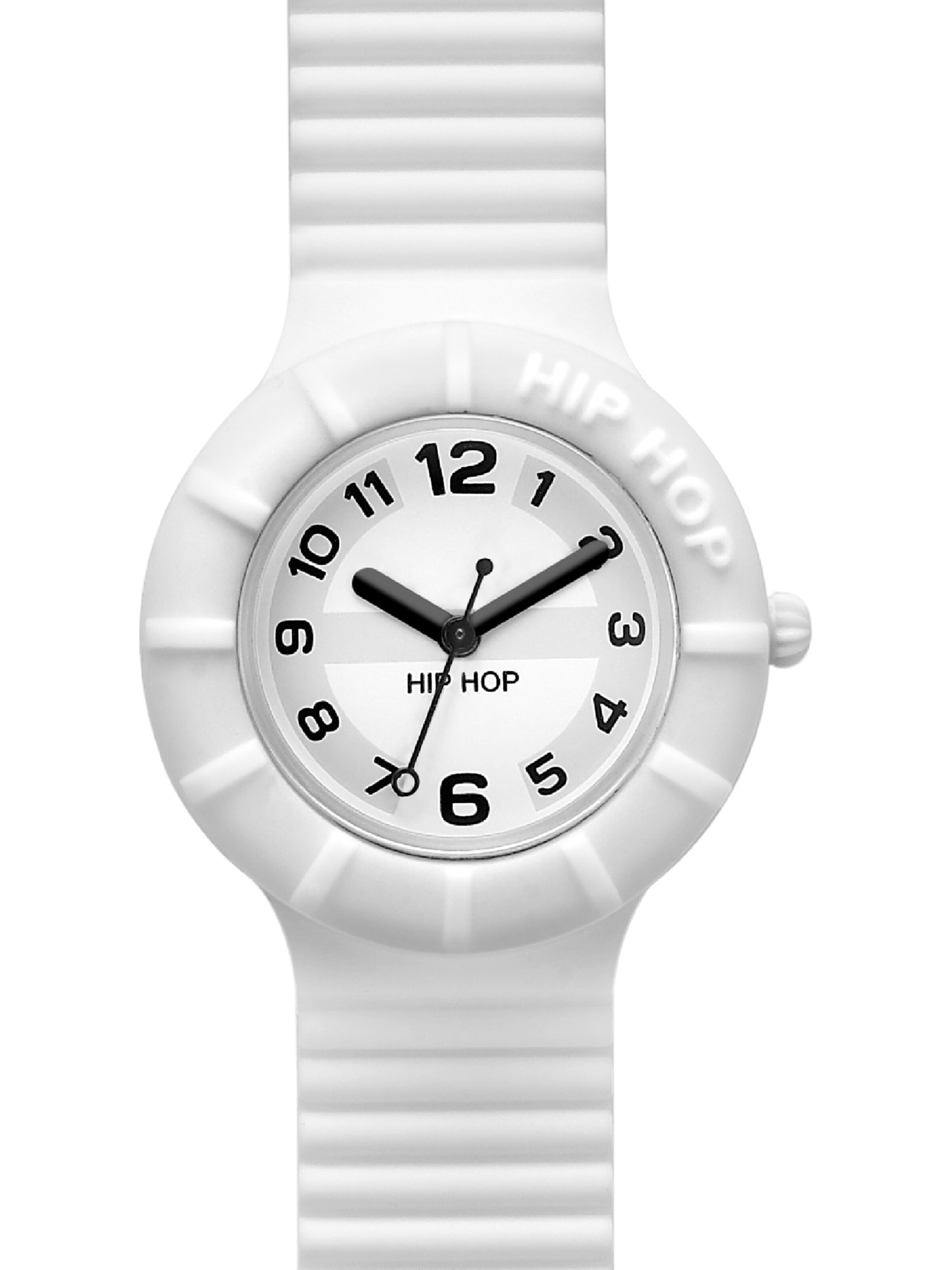 Hip Hop Uhr in Weiß: Vorderseite
