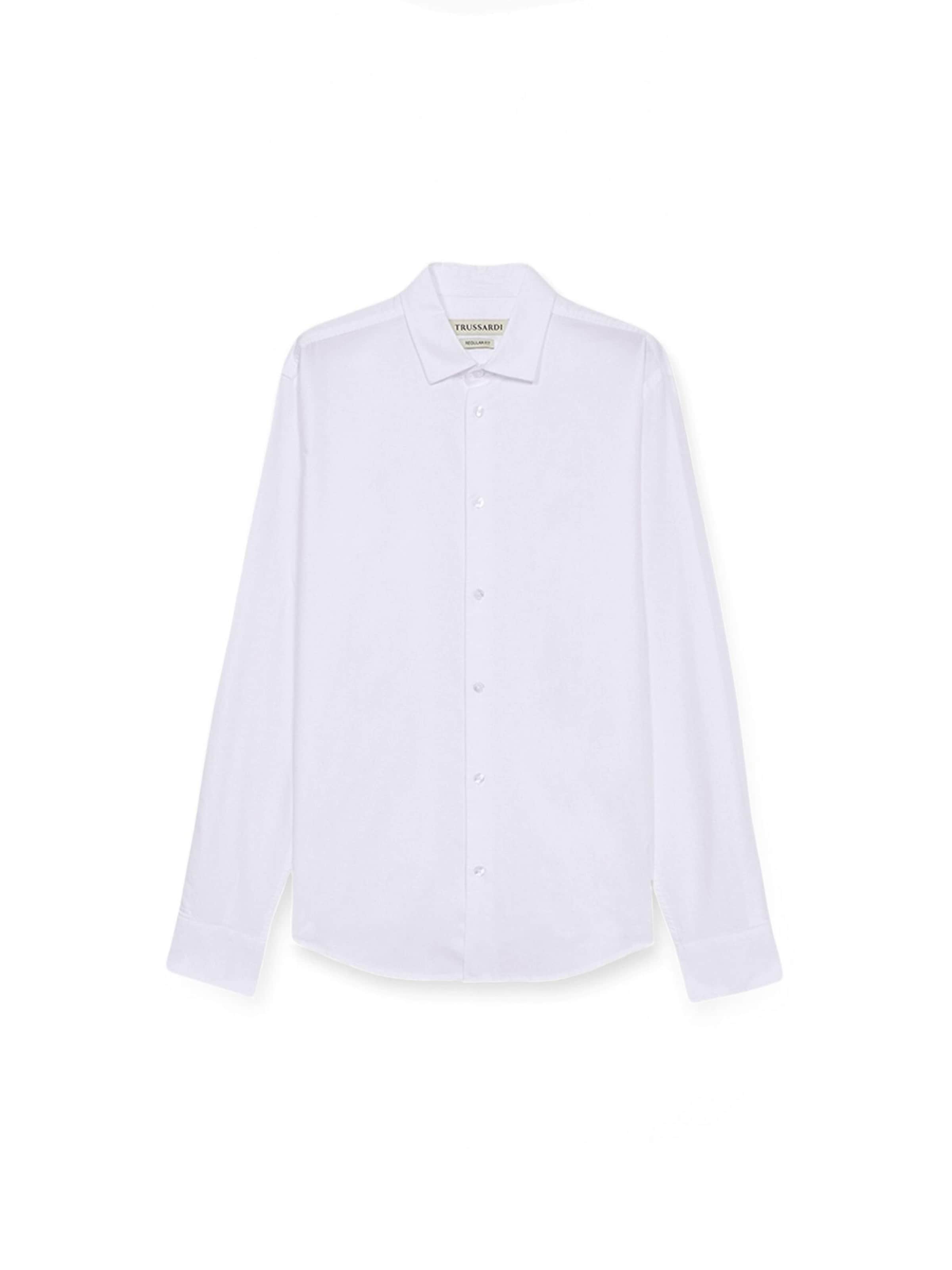 Regular fit Camicia di Trussardi in bianco: frontale