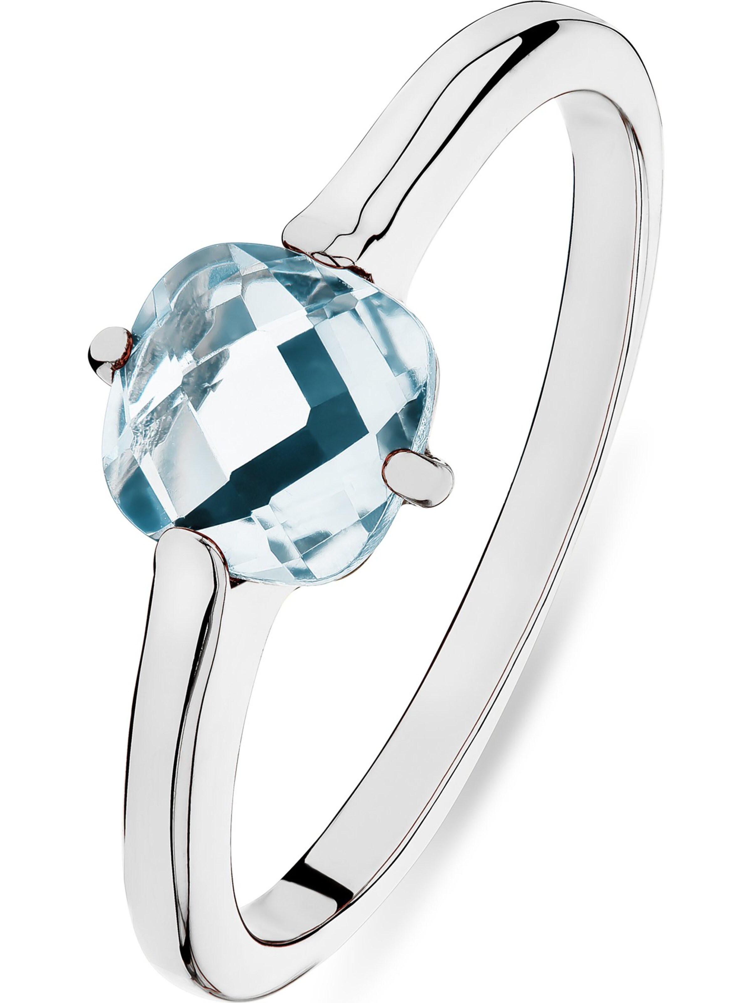 CHRIST Ring in blau / silber, Produktansicht