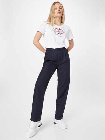 Pepe Jeans Regular Bandplooibroek 'FIOREL' in Blauw