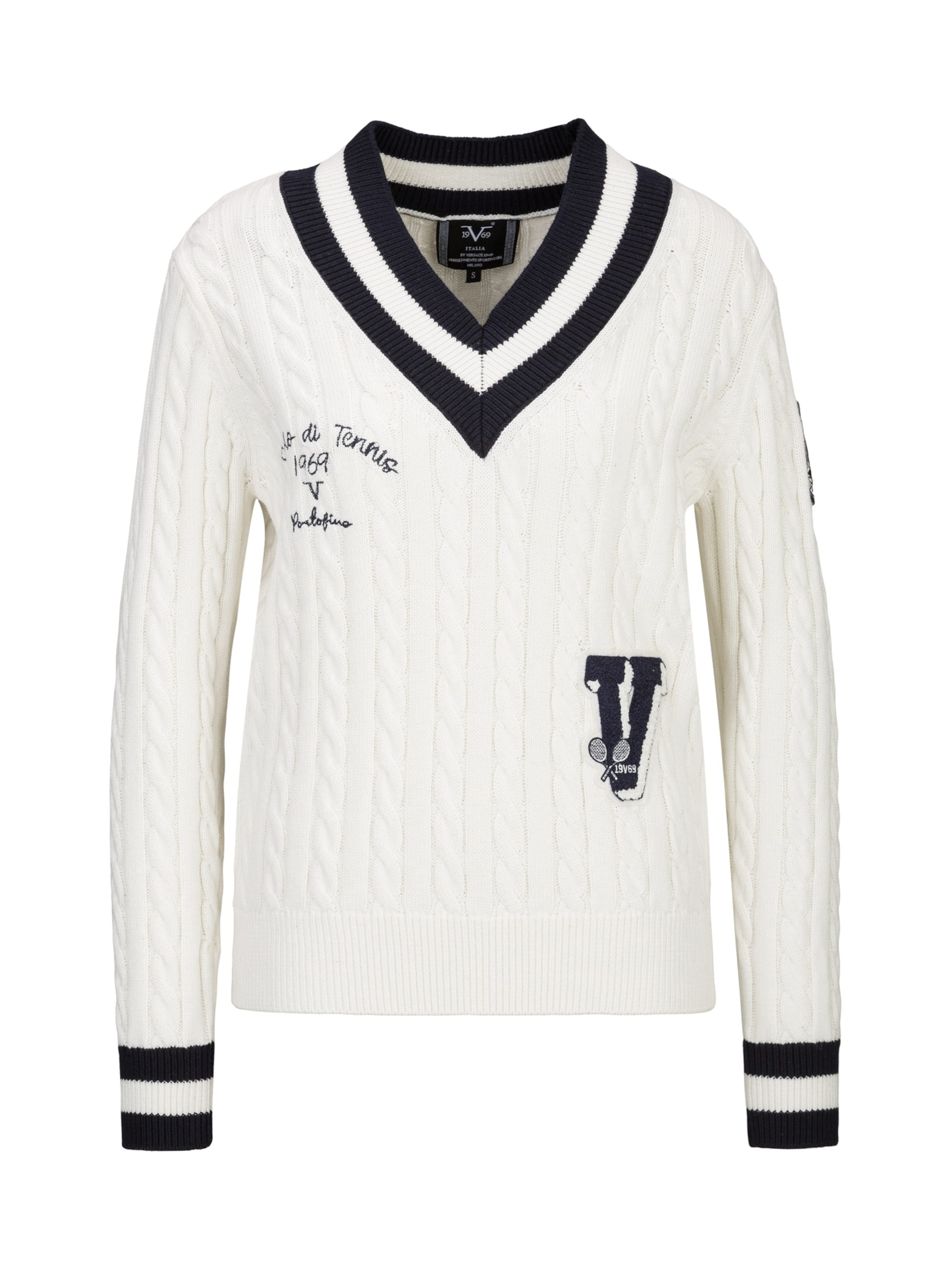 19V69 ITALIA Sweater 'Marisa' in White: front