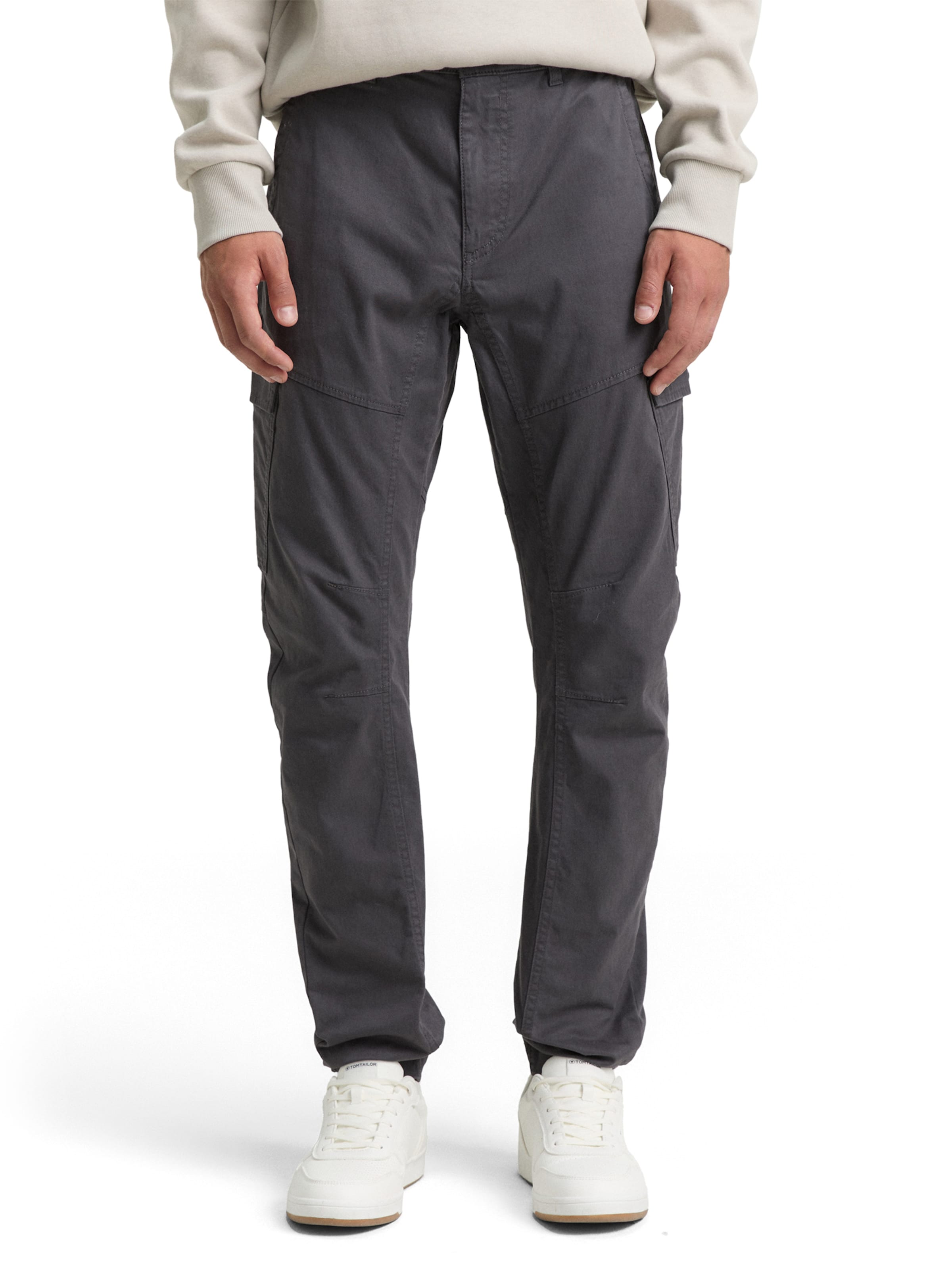 TOM TAILOR DENIM Slimfit Kargo hlače | siva barva: sprednja stran