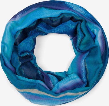 styleBREAKER Schlauchschal 'Bunter Loop Aquarell Farbverlauf Streifen' in Blau: Vorderseite