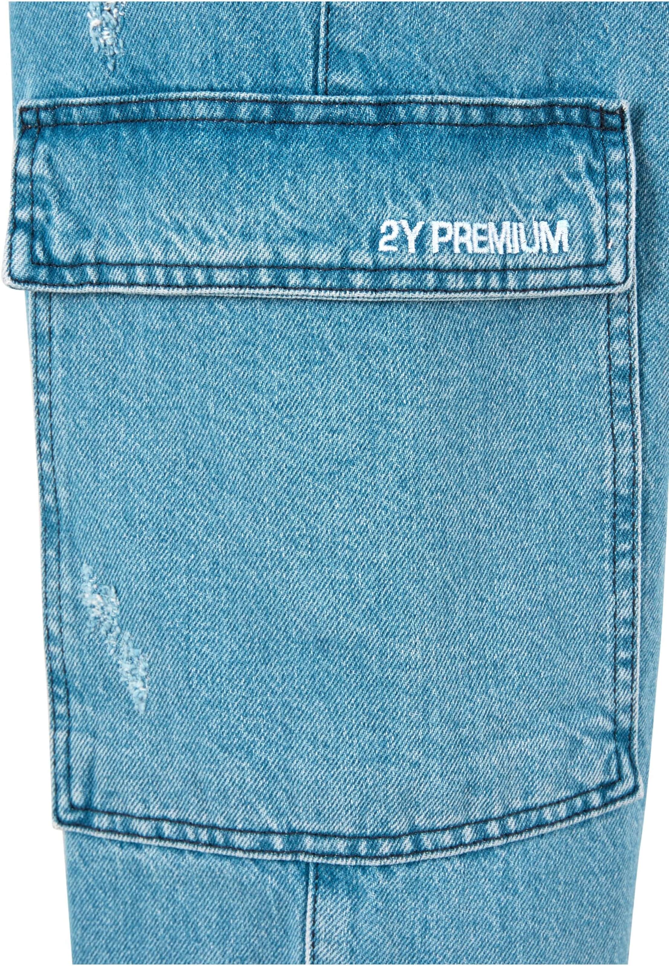 2Y Premium Tapered Jeans in Blau
