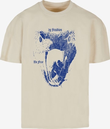 2Y Studios T-Shirt 'Snake' in Beige: Vorderseite