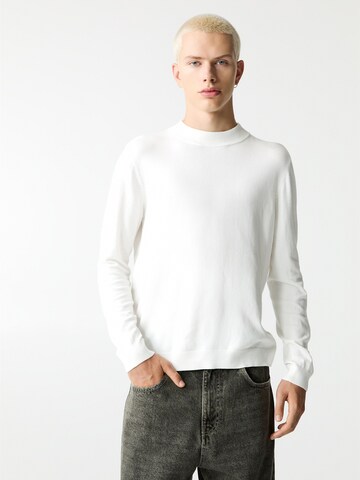 Pull&Bear Trui in Wit: voorkant