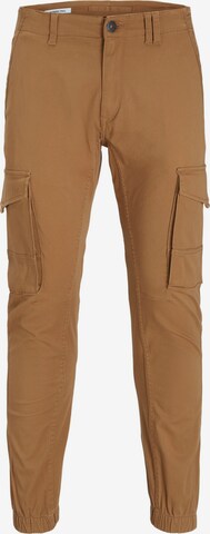 JACK & JONES Cargo Pants 'Paul Flake' in Brown: front