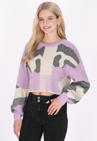 IZIA - Pullover em roxo: frente