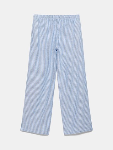 Pull&Bear Wide Leg Hose in Blau