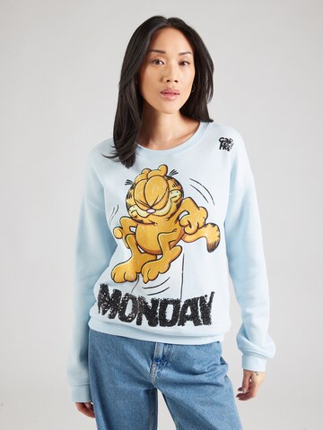 Frogbox Mikina 'Garfield Monday' – modrá: přední strana