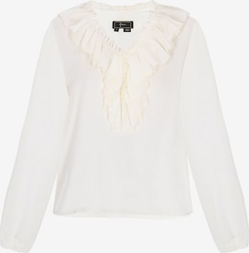 faina - Blusa en blanco: frente