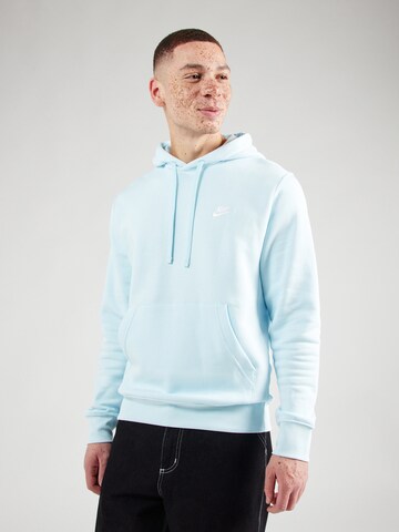 Nike Sportswear Klasický střih Mikina 'CLUB FLEECE' – modrá: přední strana