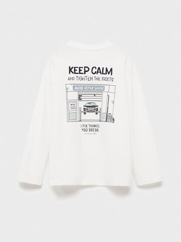 MANGO KIDS Shirt 'KEEPCALM' in Wit