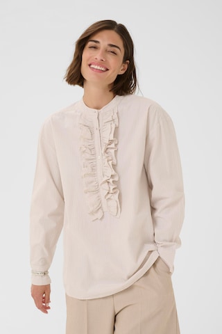 CULTURE Blouse 'CUkosy' in Beige: voorkant