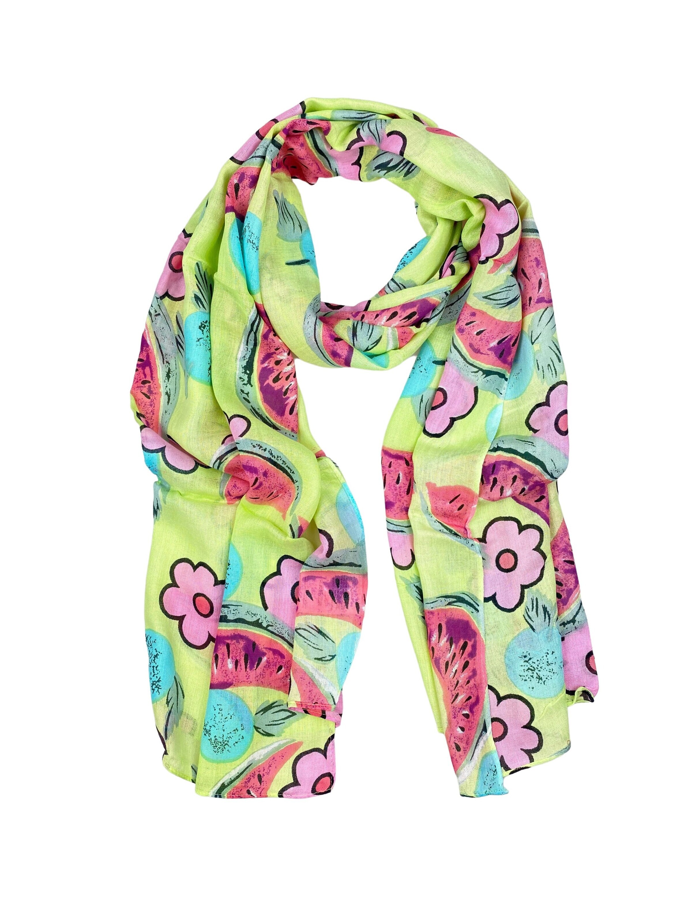 COLLEZIONE ALESSANDRO Scarf 'Melone' in Green: front