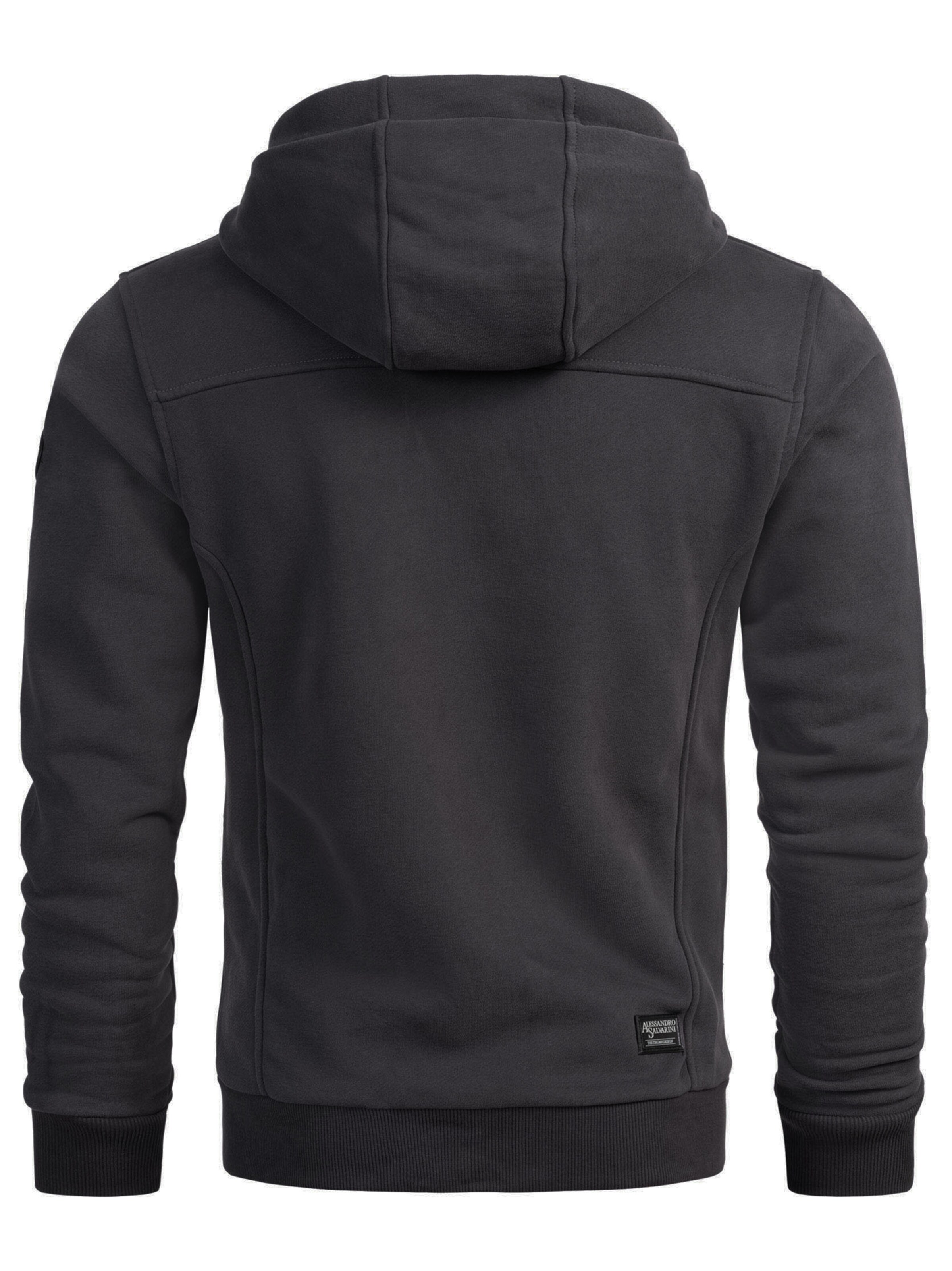 Alessandro Salvarini Zip-Up Hoodie in Grey