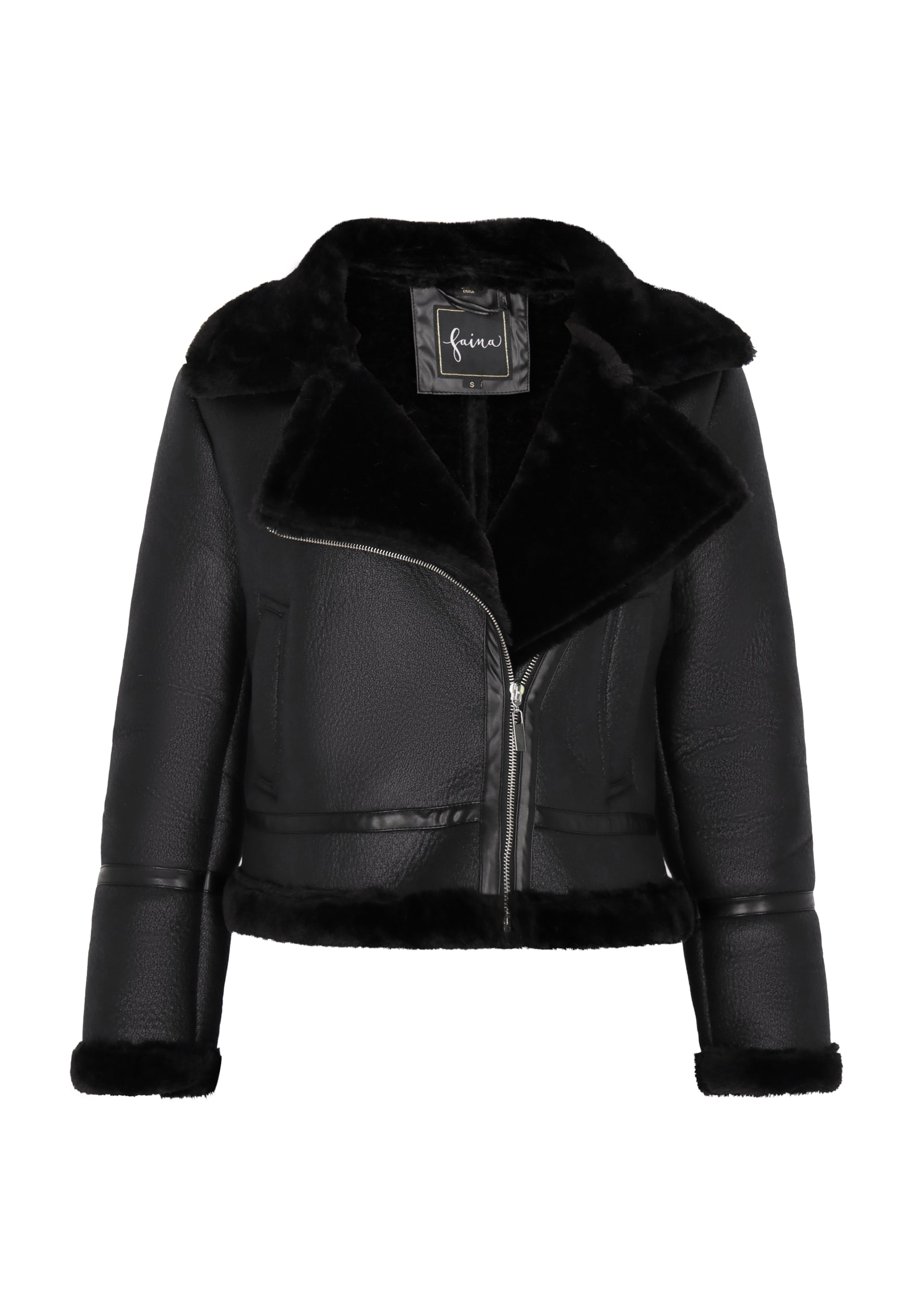 faina Jacke in Schwarz: Vorderseite