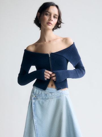 Pull&Bear Kardigán - Modrá