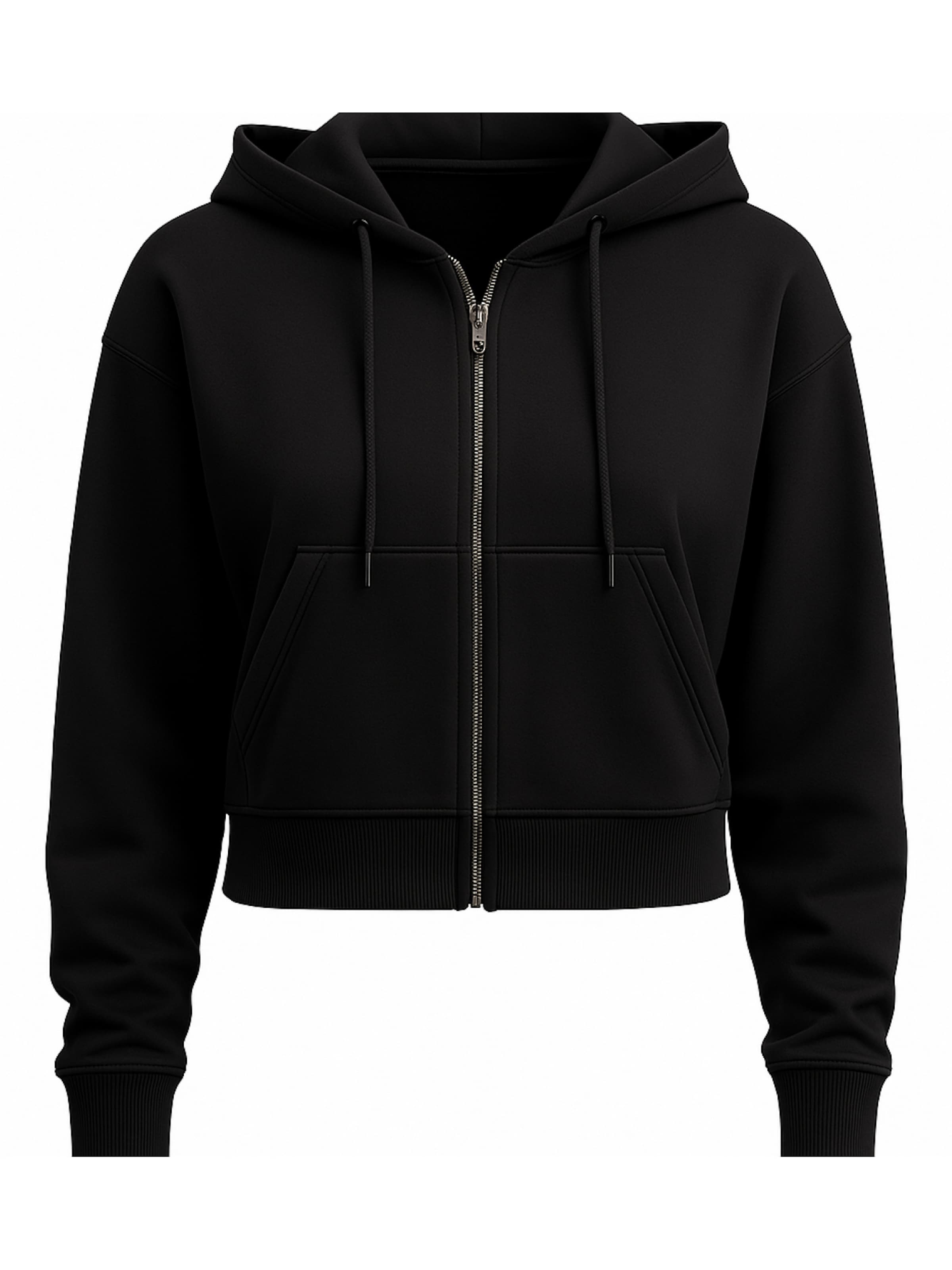 Justever Sweatjacke 'Ana9' in schwarz, Produktansicht