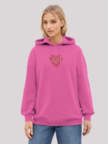 F4NT4STIC Sweater 'Blumen Herz bestickt' in Pink: front