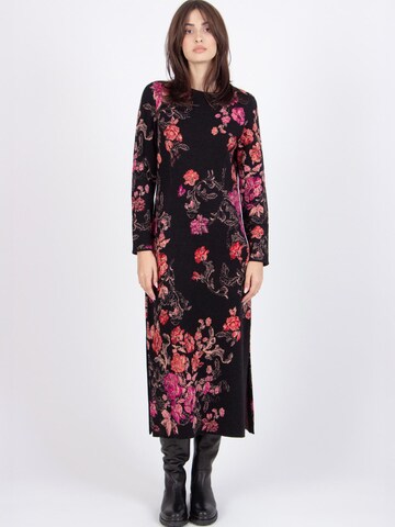 IVKO Strickkleid 'Furnishing Florals' in Braun