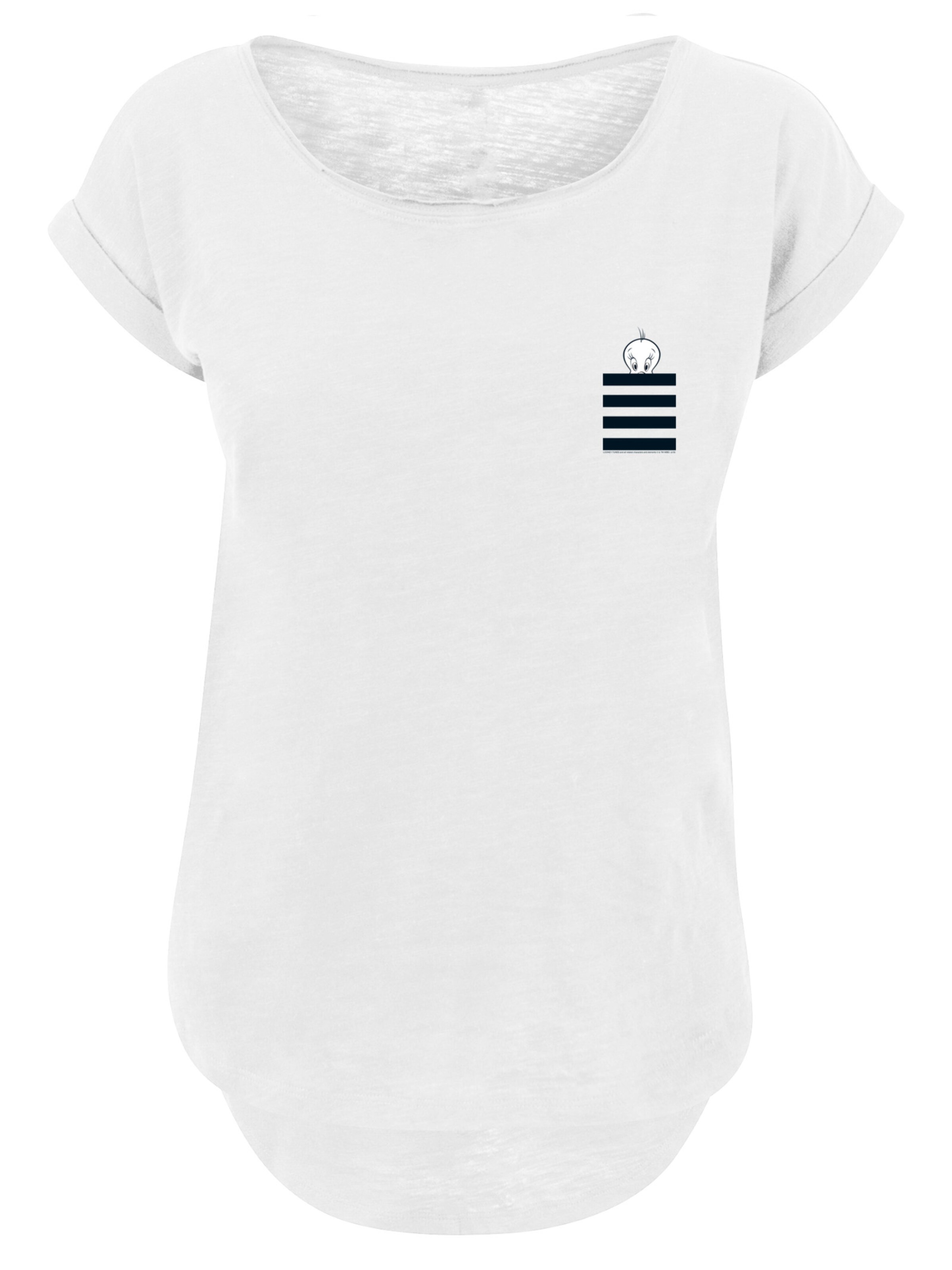 T-shirt 'Looney Tunes Tweety Pie' F4NT4STIC en blanc : devant