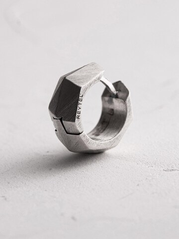 REYTEL Oorbel 'FACETS' in Zilver