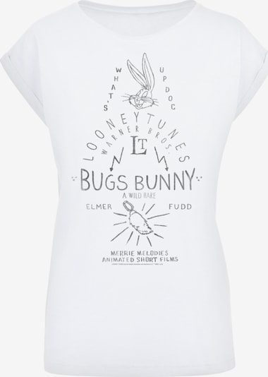 F4NT4STIC T-shirt 'Looney Tunes Bugs Bunny A Wild Hare' en noir / blanc, Vue avec produit