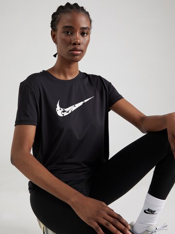 NIKE Koszulka funkcyjna 'ONE SWSH HBR' w kolorze czarny