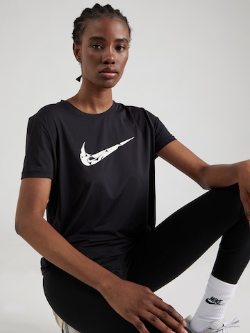 NIKE Functioneel shirt 'ONE SWSH HBR' in Zwart