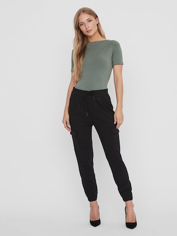 VERO MODA Tapered Cargobukser 'Eva' i sort